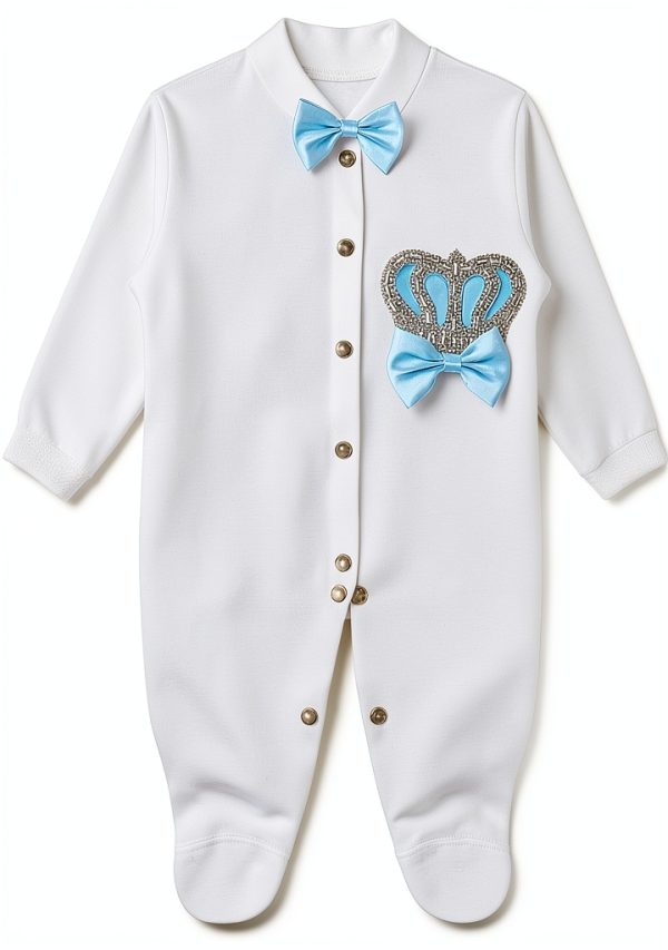 Baby Boys' Royal Blue Layette Set 100% Cotton-1