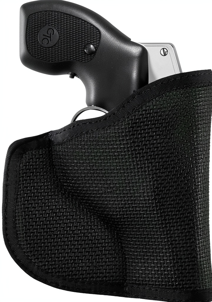 DeSantis Nemesis Black Pocket Holster Nylon in a front pocket during a city commute