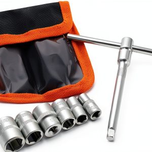 Folding Mini T Handle Socket Set NACHEE 007 Black Powder-Coated Steel-0